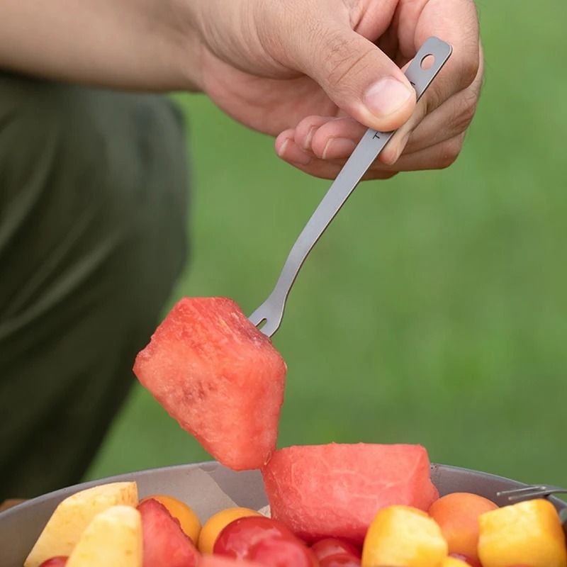 Titanium Outdoor Dessert And Fruit Fork 4