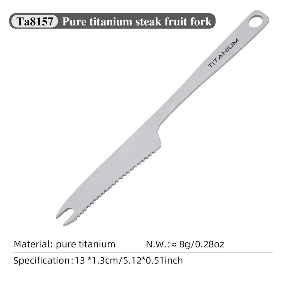 Titanium Outdoor Dessert And Fruit Fork 8