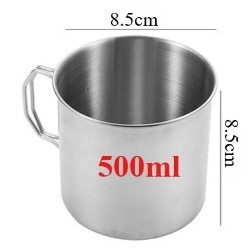Stainless Steel Camping Cup With Foldable Handle 5