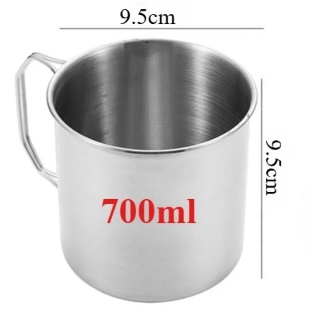 Stainless Steel Camping Cup With Foldable Handle 8