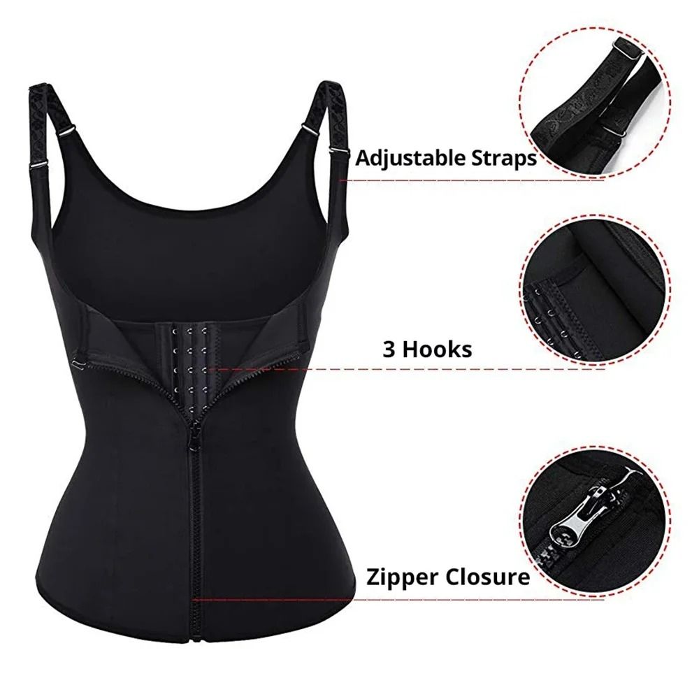 Zipper Waist Trainer Tank Top Body Shaper 2