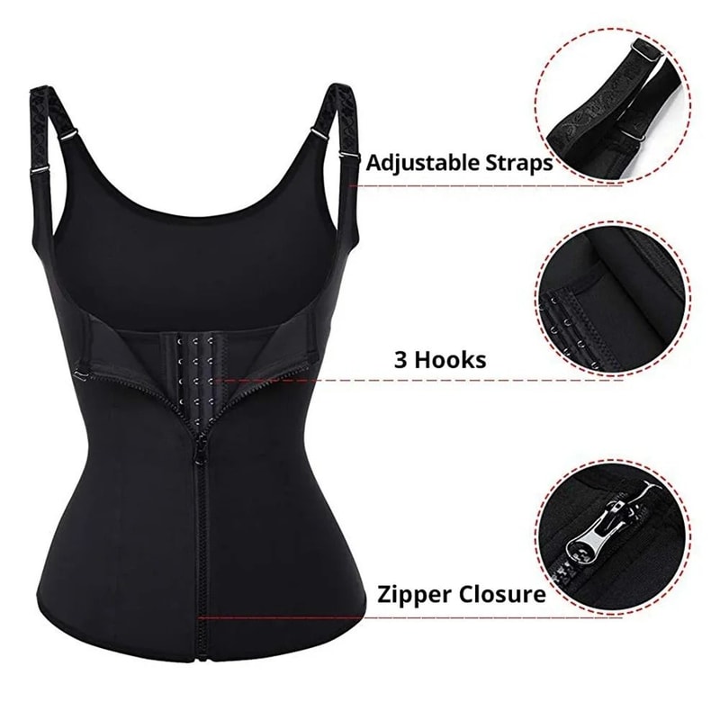 Zipper Waist Trainer Tank Top Body Shaper 2
