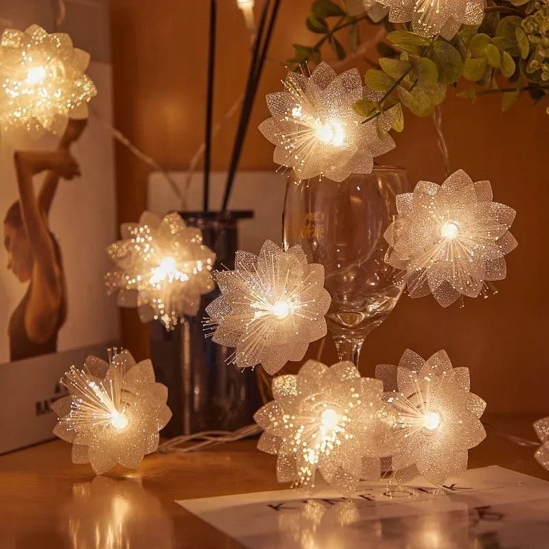 Battery Operated Fiber Optic Fairy Light Garland 1