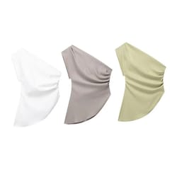 asymmetric off shoulder fashion top