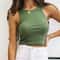 Ribbed Off Shoulder Crop Tank Top 10