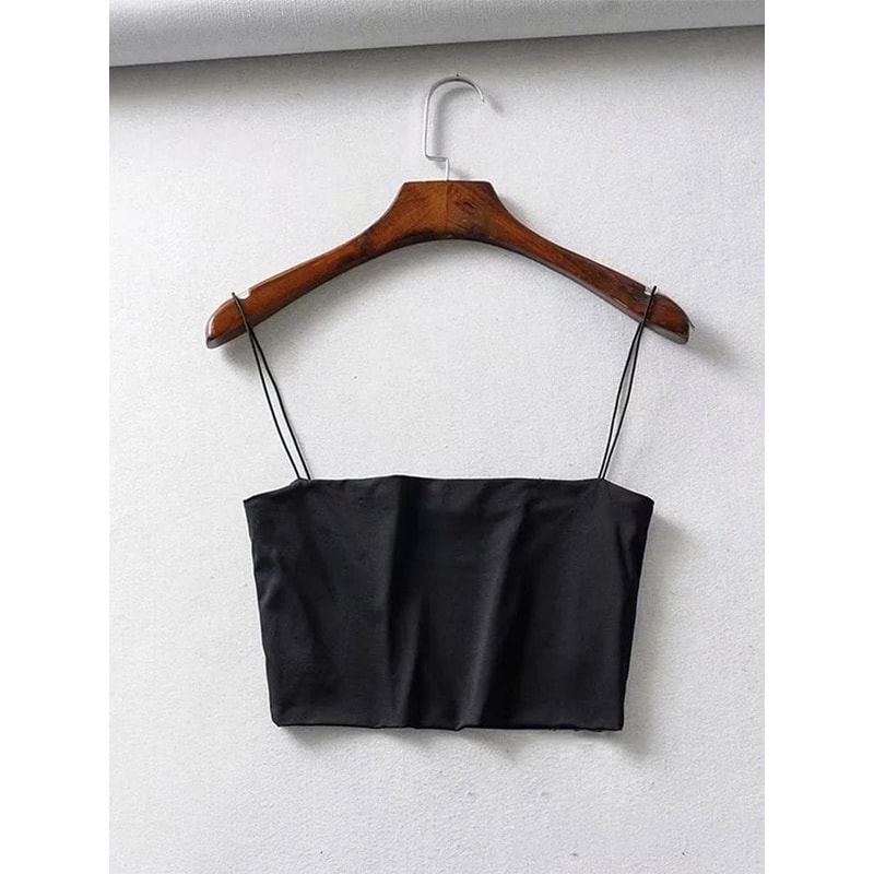 Sleeveless Cotton Crop Tank Top 1