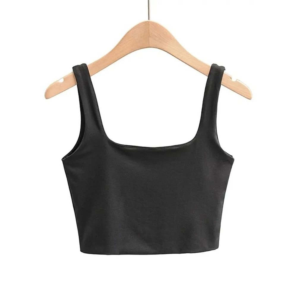Sleeveless Square Neck Crop Tank Top 5