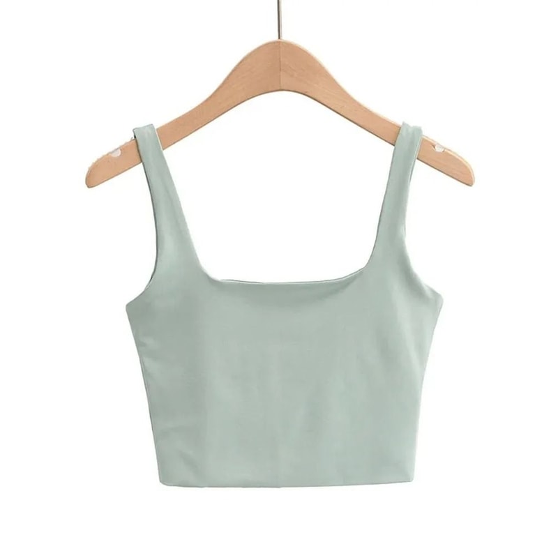 Sleeveless Square Neck Crop Tank Top 6