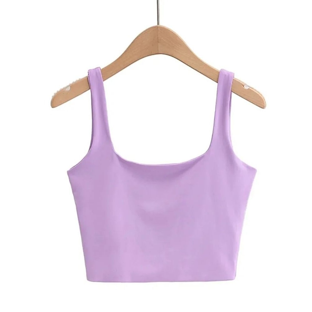 Sleeveless Square Neck Crop Tank Top 7