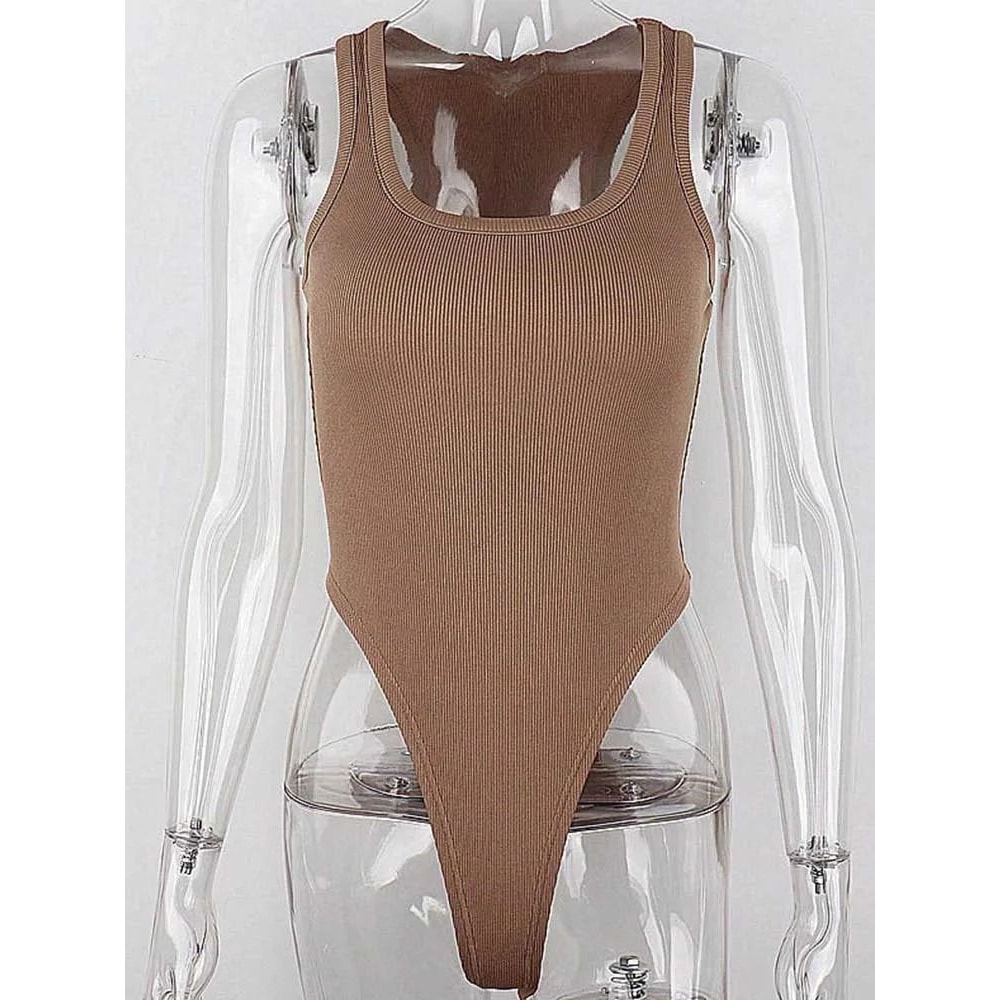 Sleeveless Knit Halter Bodysuit 5