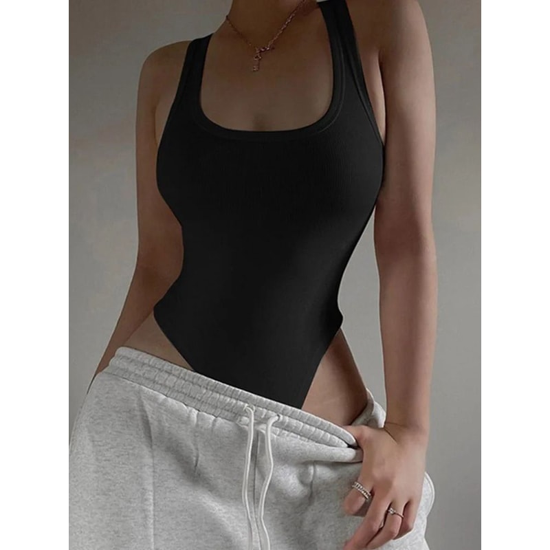 Sleeveless Knit Halter Bodysuit 6