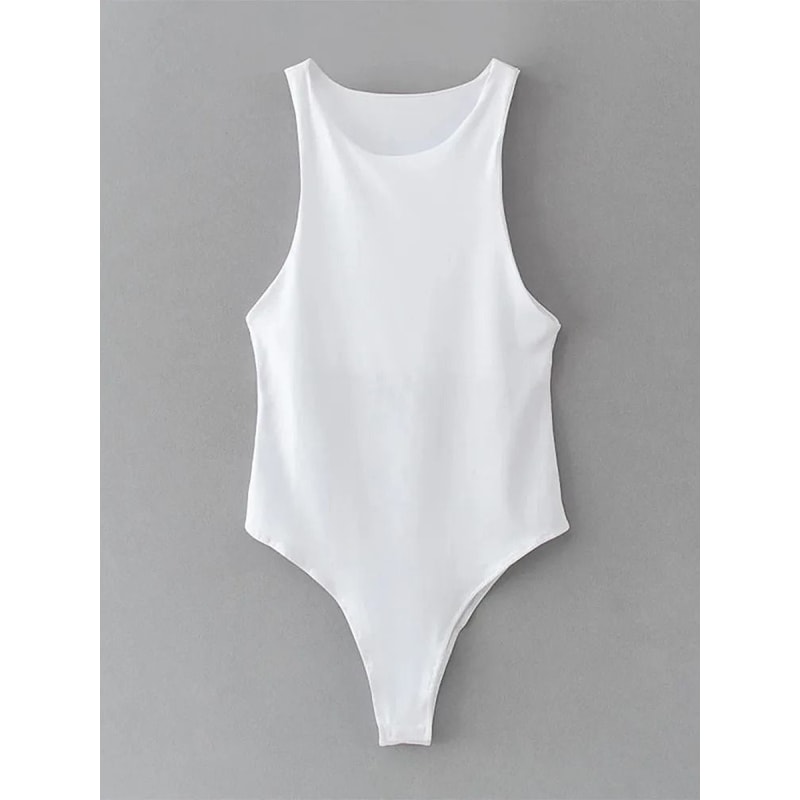 Summer Solid Bodycon Womens Bodysuit 10