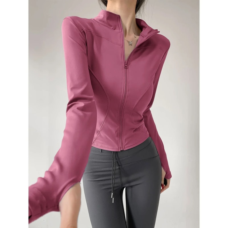 Quick Dry Long Sleeve Yoga Fitness Jacket For Women 11
