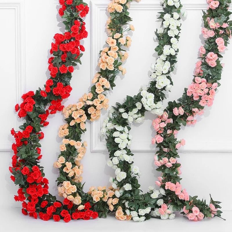 Artificial Rose Vine Garland For Wedding Home And Room Decor 1