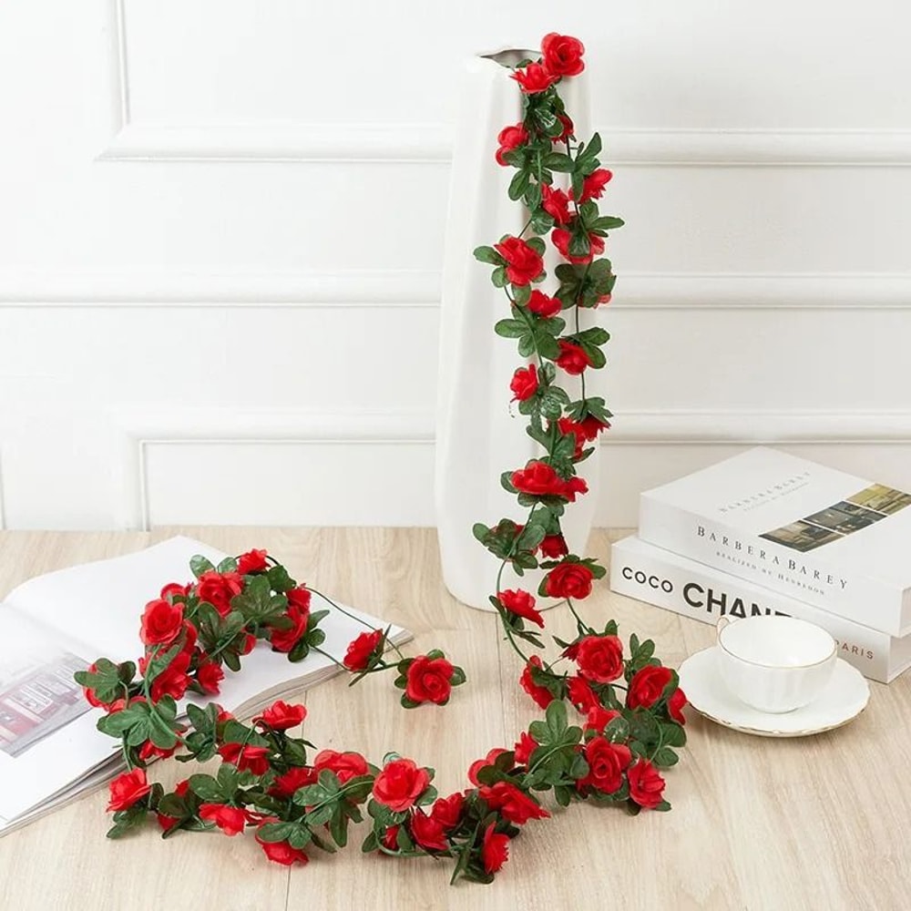 Artificial Rose Vine Garland For Wedding Home And Room Decor 4