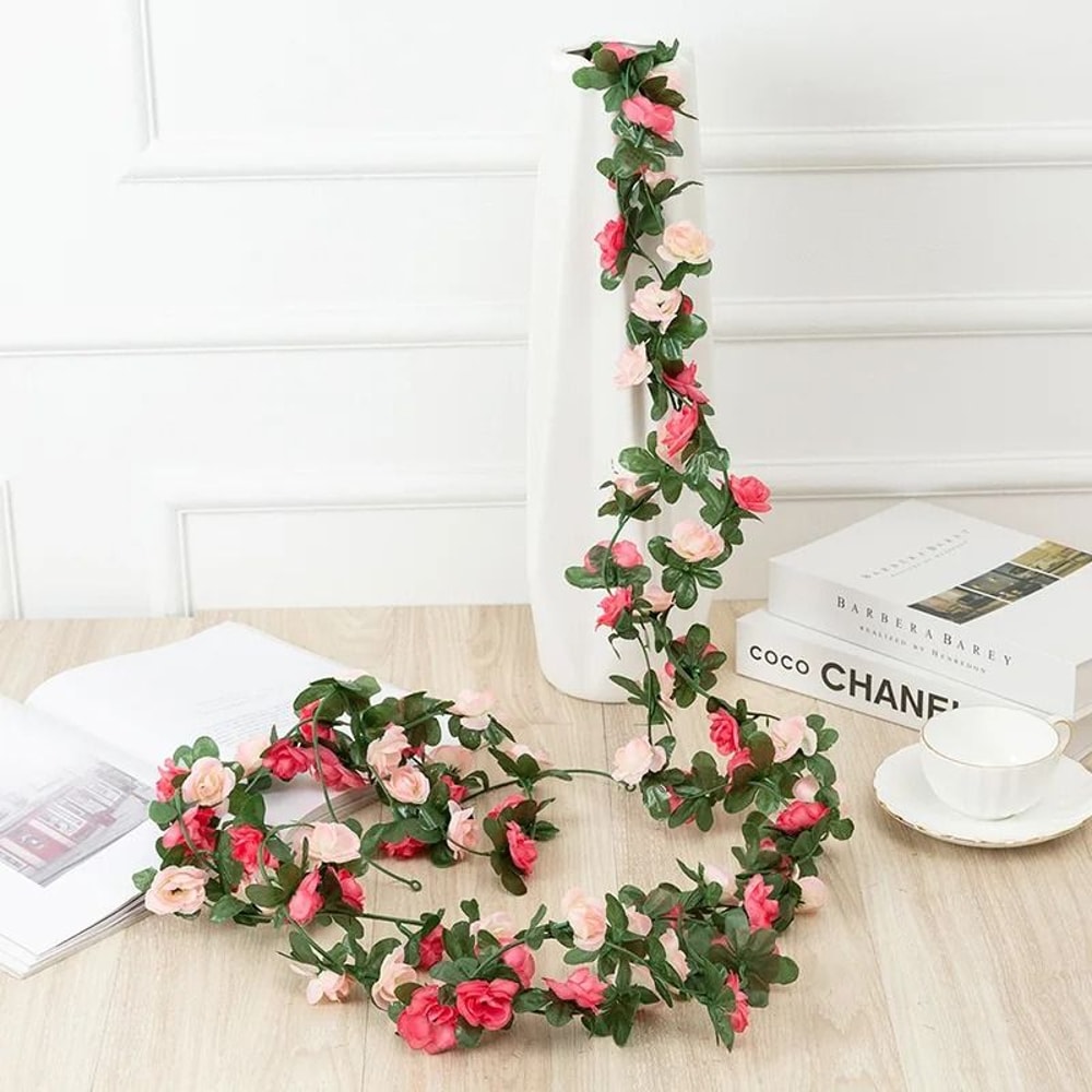 Artificial Rose Vine Garland For Wedding Home And Room Decor 5