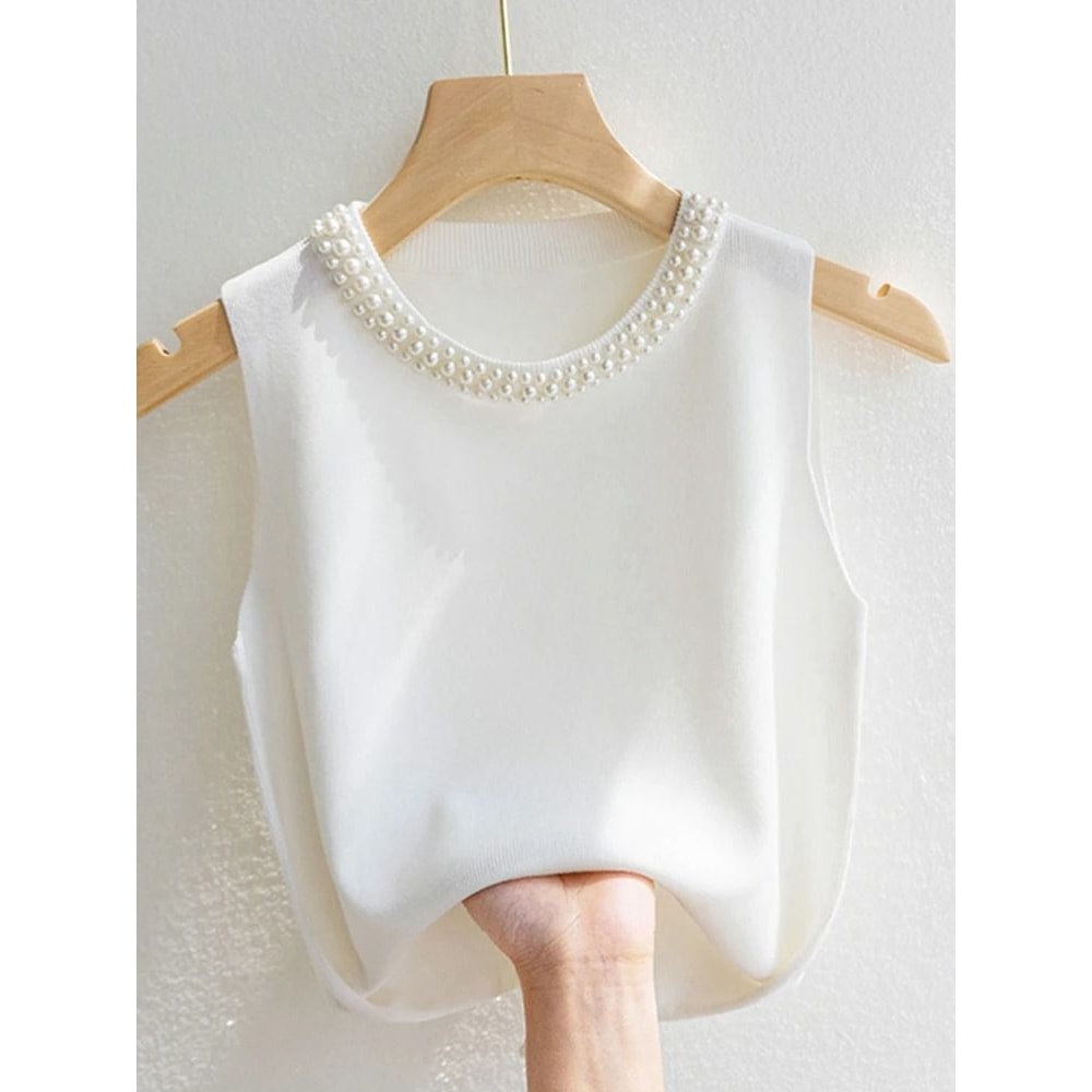 Sleeveless Knit Vest Top For Women Summer Casual Wear 10
