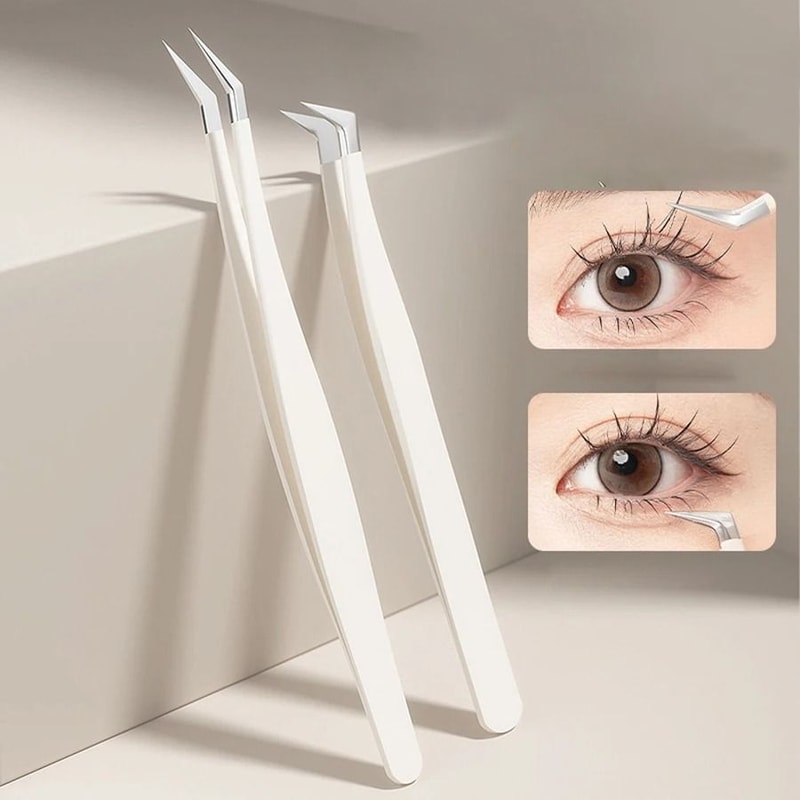 Stainless Steel Eyelash Extension Tweezers For Precision Lash Application 0