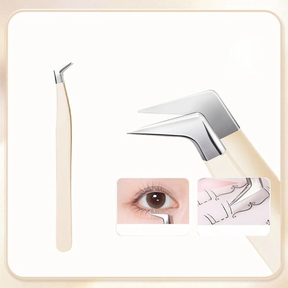 Stainless Steel Eyelash Extension Tweezers For Precision Lash Application 10
