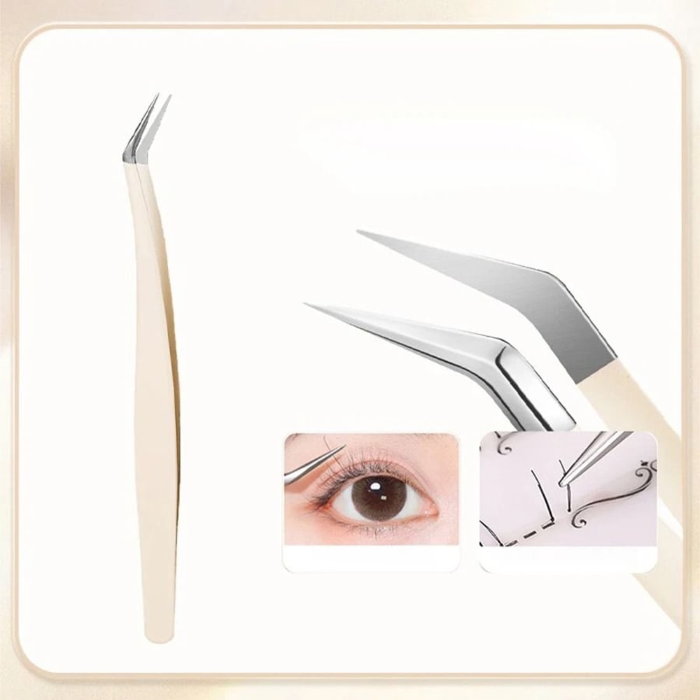 Stainless Steel Eyelash Extension Tweezers For Precision Lash Application 9