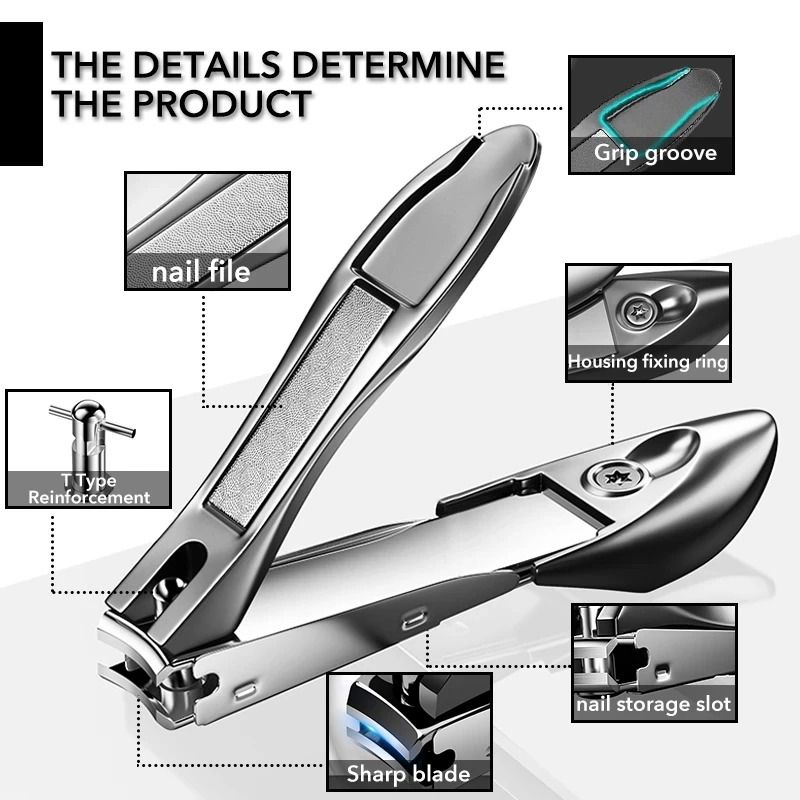 Stainless Steel Nail Clipper With Curved Blades For Precise Manicure Care 4