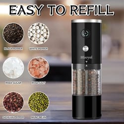 electric salt and pepper grinder with usb rechargeable power