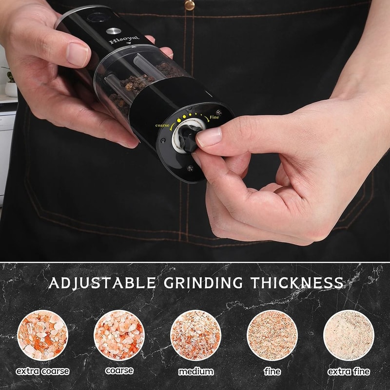 Electric Salt And Pepper Grinder With USB Rechargeable Power 2
