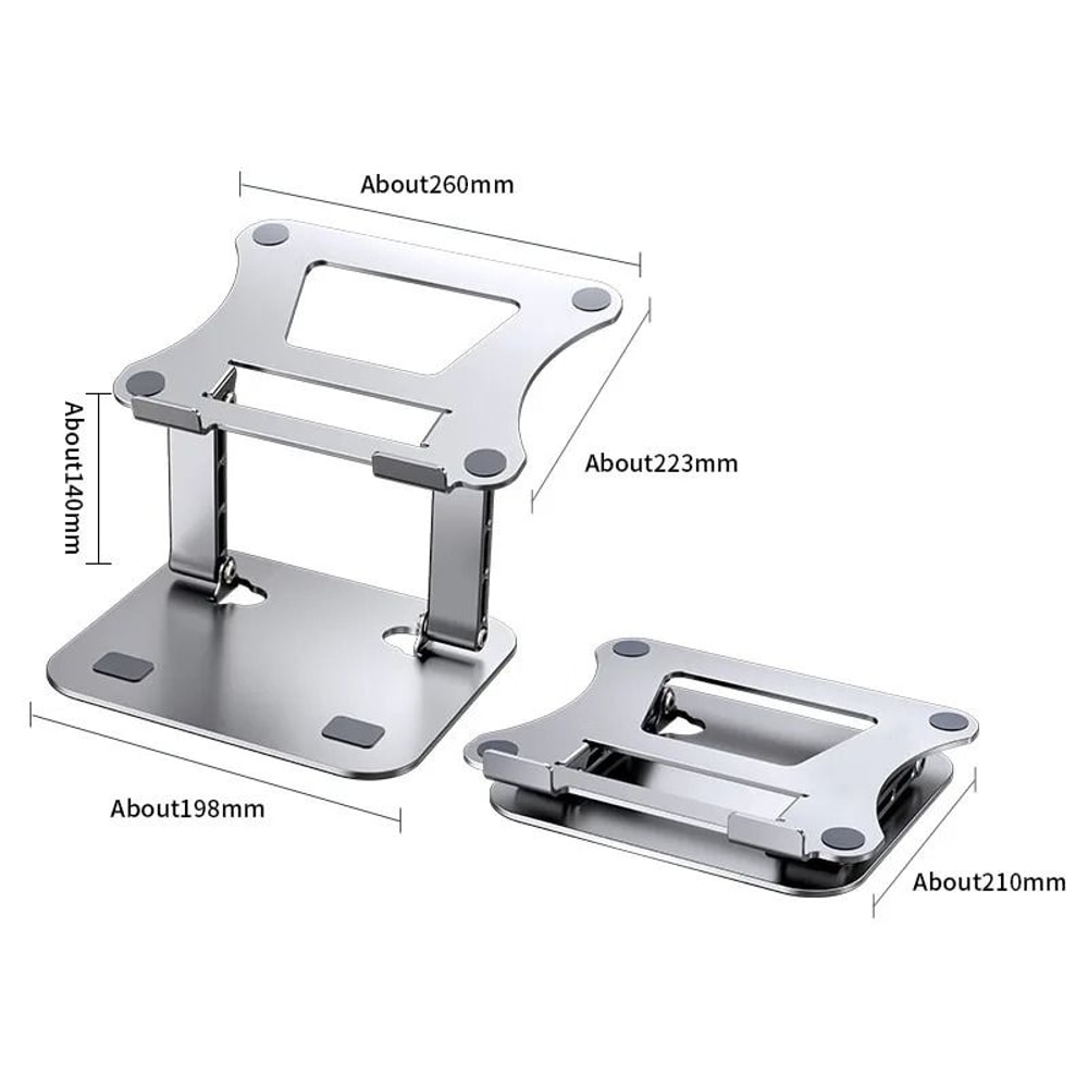 Adjustable Aluminum Laptop Stand For Desk And Tablet Use 5