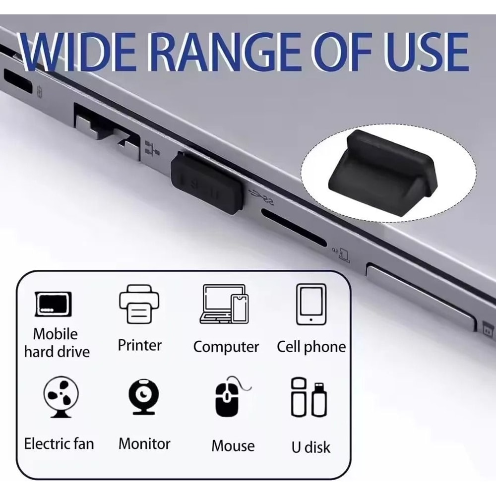 USB A Port Dust Plug Covers For Laptop And Charger Protection 2