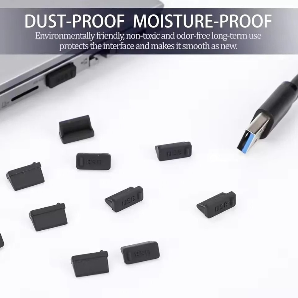 USB A Port Dust Plug Covers For Laptop And Charger Protection 4