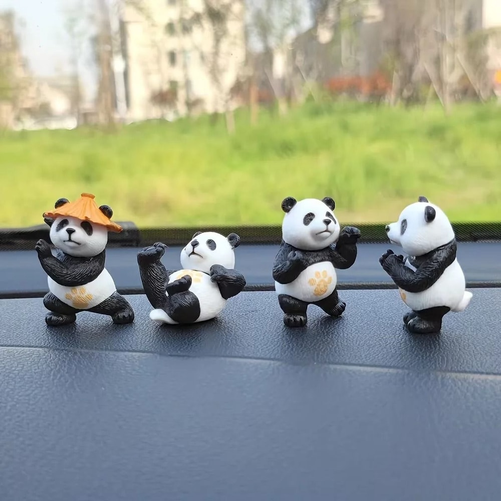 Panda Design Car Ornaments Set For Interior And Desk Decoration 1