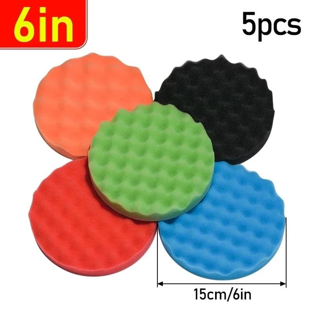 Car Polishing Pad Set For Waxing Buffing And Auto Detailing 7