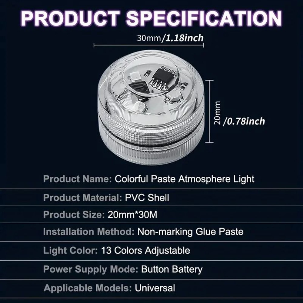 Wireless LED Car Interior Ambient Light With Remote Control 2