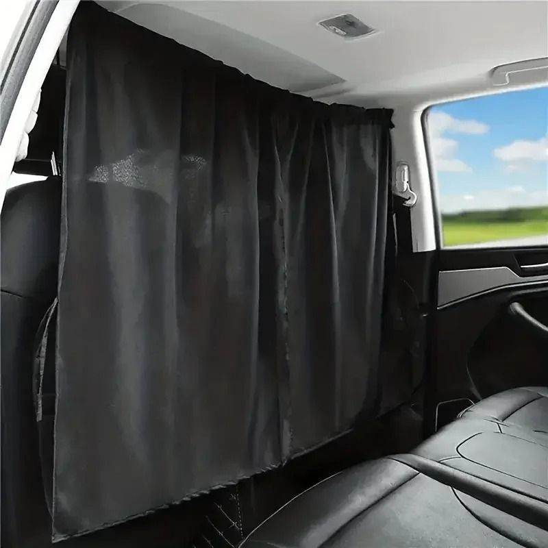 Car Privacy Curtain Set For Front And Rear Seat Separation 0