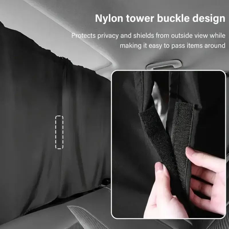 Car Privacy Curtain Set For Front And Rear Seat Separation 5