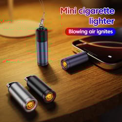 usb c rechargeable windproof mini cigarette lighter for outdoor usetec