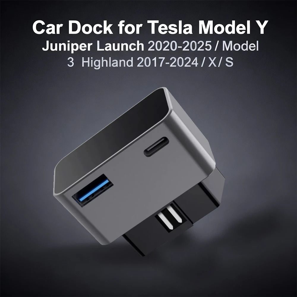 OBD Charging Splitter Adapter With USB Type C Port For Tesla Model 3 And Model Y 0