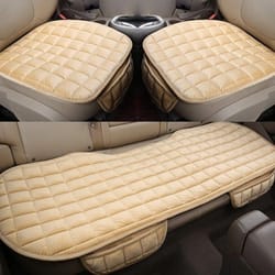 plush car seat cushion cover for front and rear seats