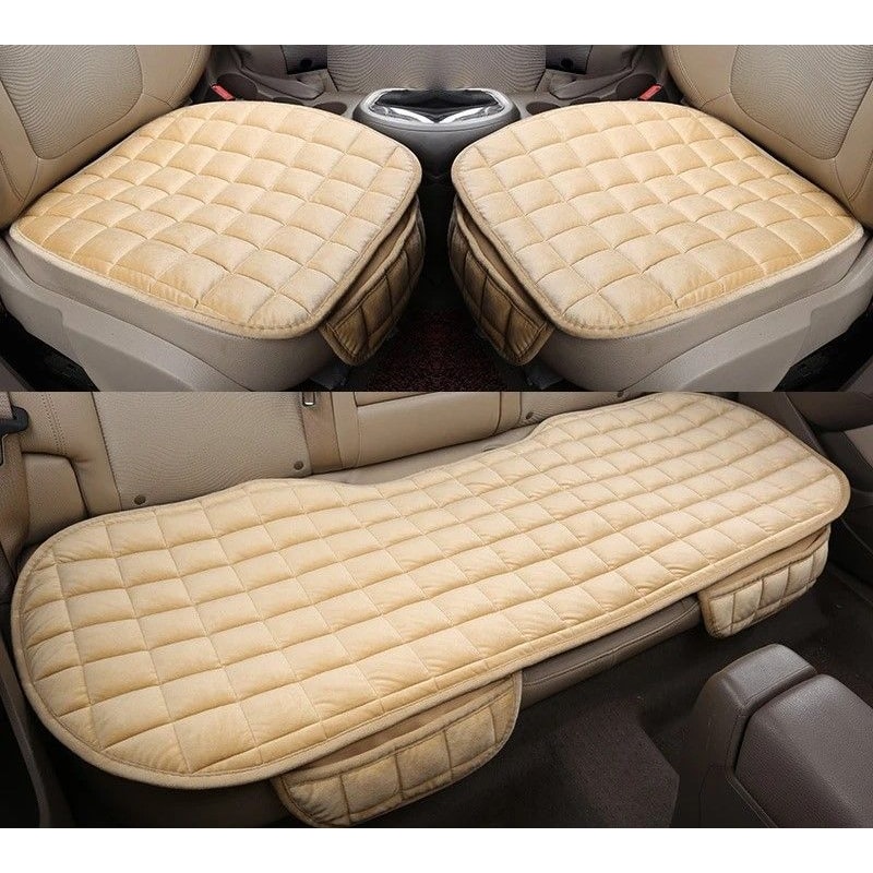Plush Car Seat Cushion Cover For Front And Rear Seats 0