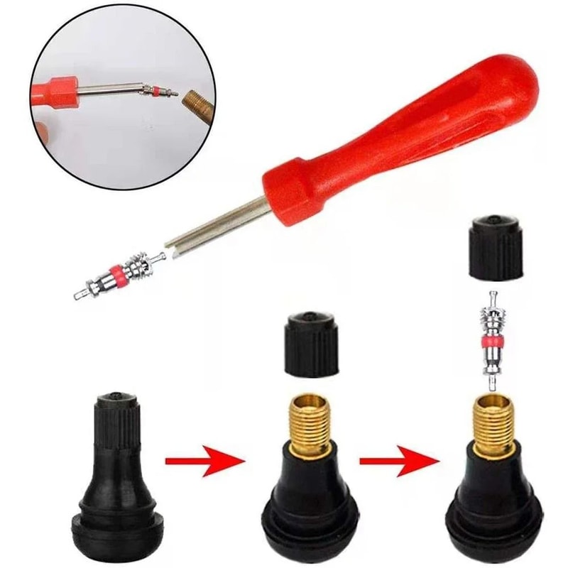Tire Valve Core Removal Tool Kit For Car Truck And Bike Wheels 1