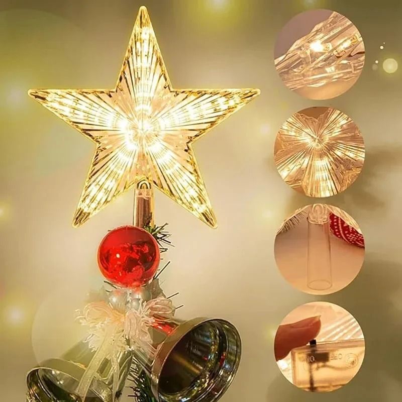 LED Christmas Tree Star Light For Holiday Decoration 5
