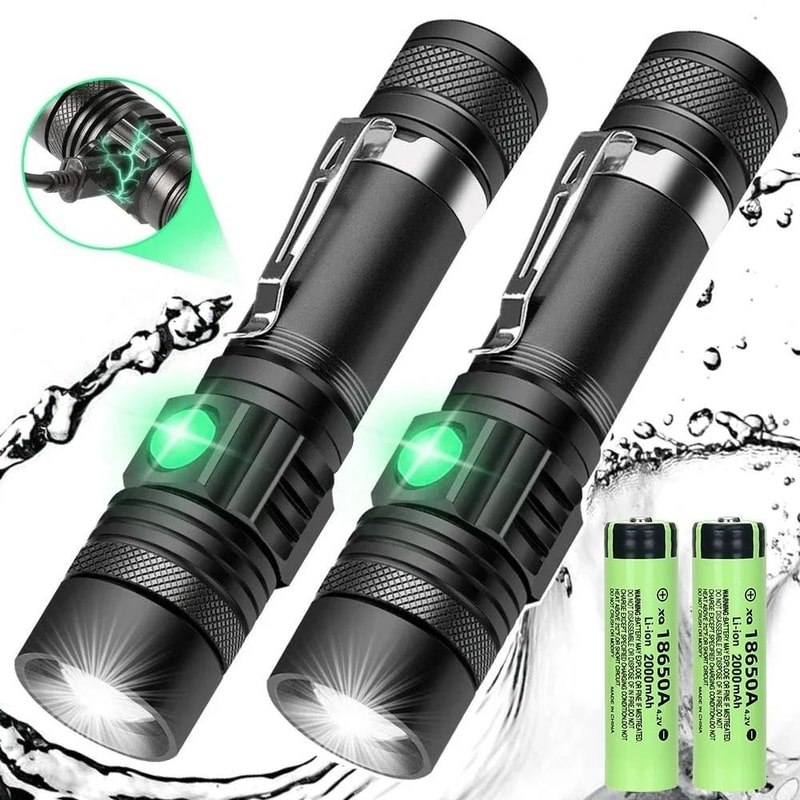 USB Rechargeable Portable LED Flashlight For Outdoor Use 0