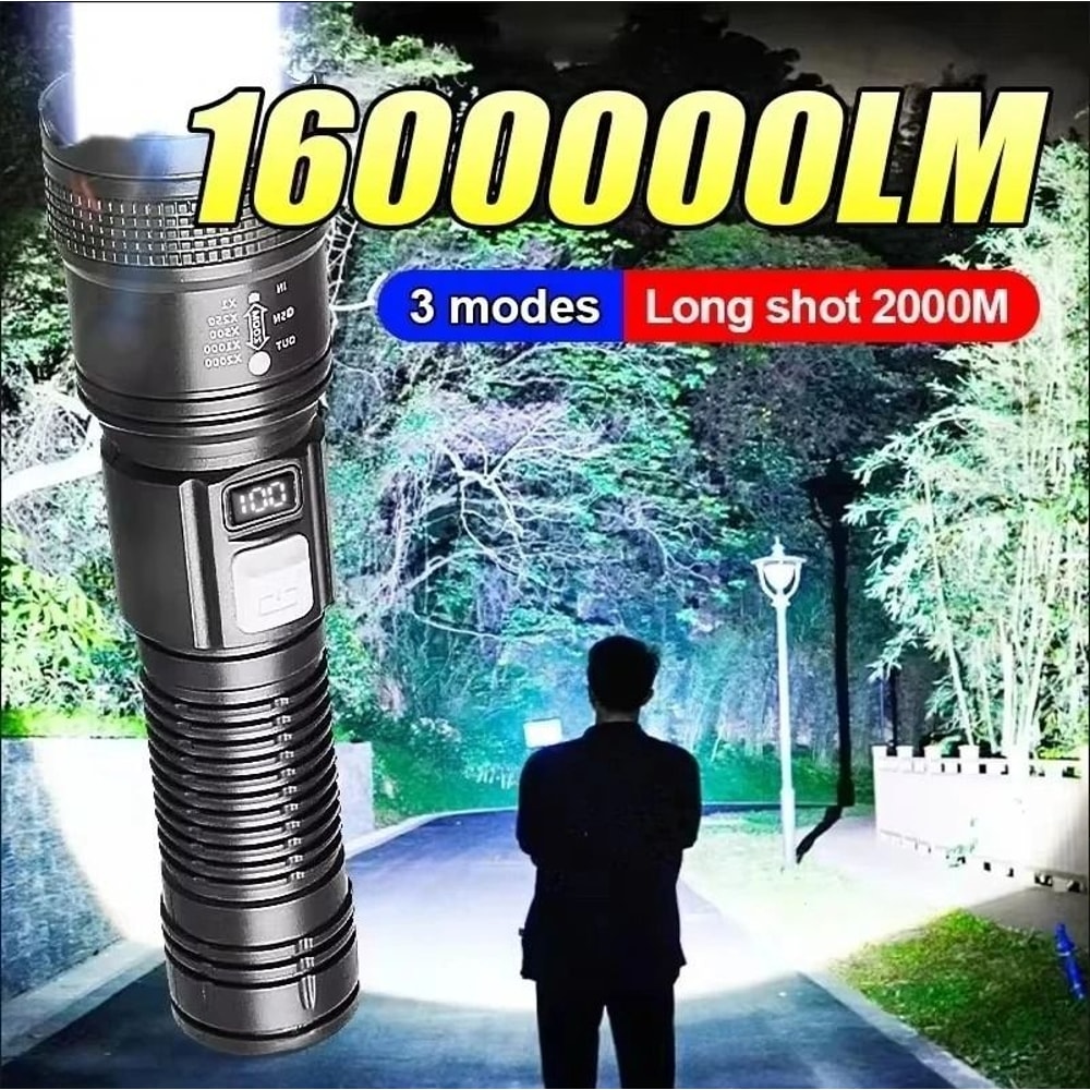 USB Rechargeable Super Bright Tactical LED Flashlight For Outdoor Use 0