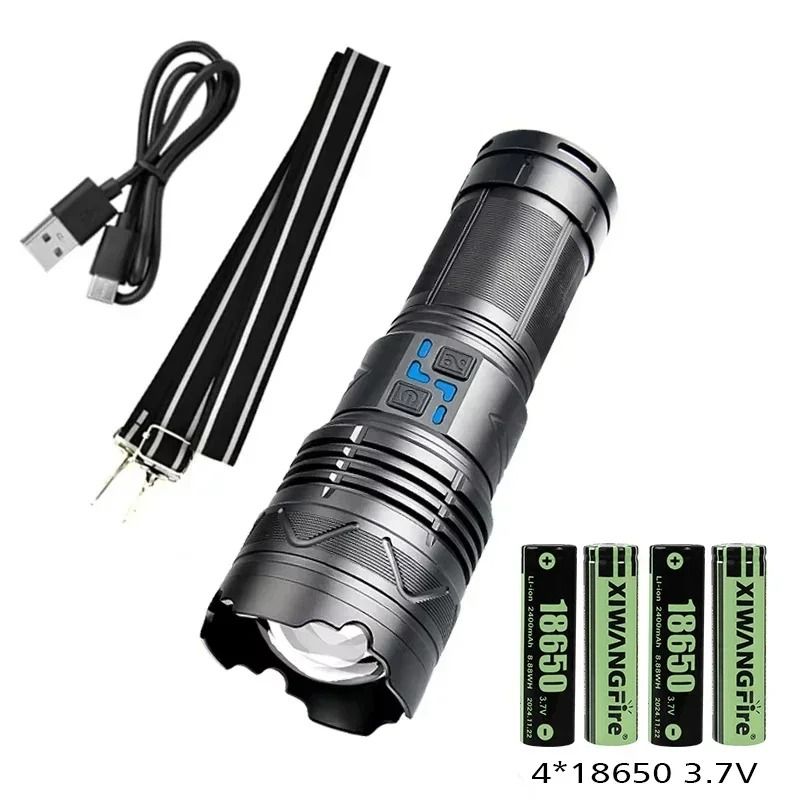 Ultra Powerful Long Range Tactical LED Flashlight With Type C Charging 6