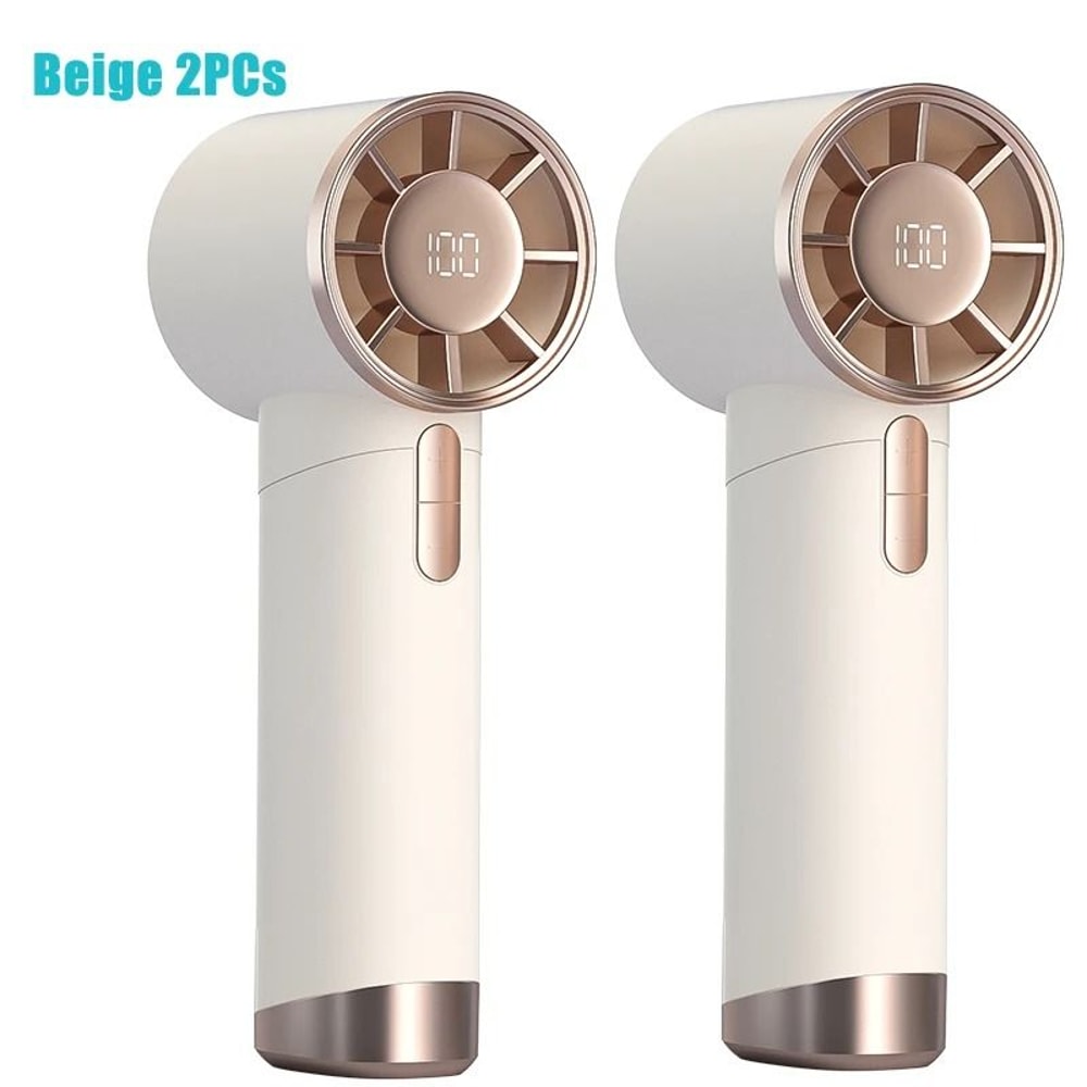 USB Rechargeable Portable Handheld Fan With Adjustable Speeds And LED Display 10