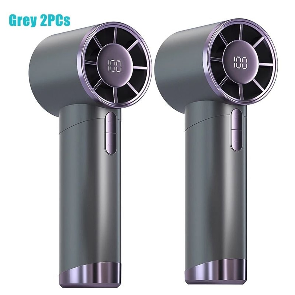 USB Rechargeable Portable Handheld Fan With Adjustable Speeds And LED Display 11