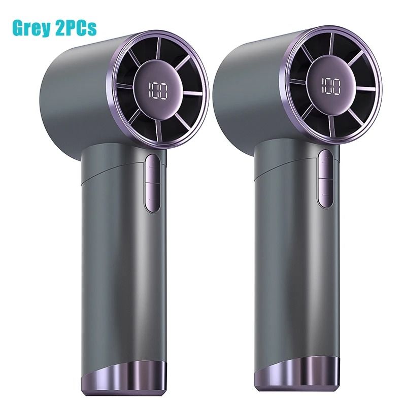 USB Rechargeable Portable Handheld Fan With Adjustable Speeds And LED Display 11