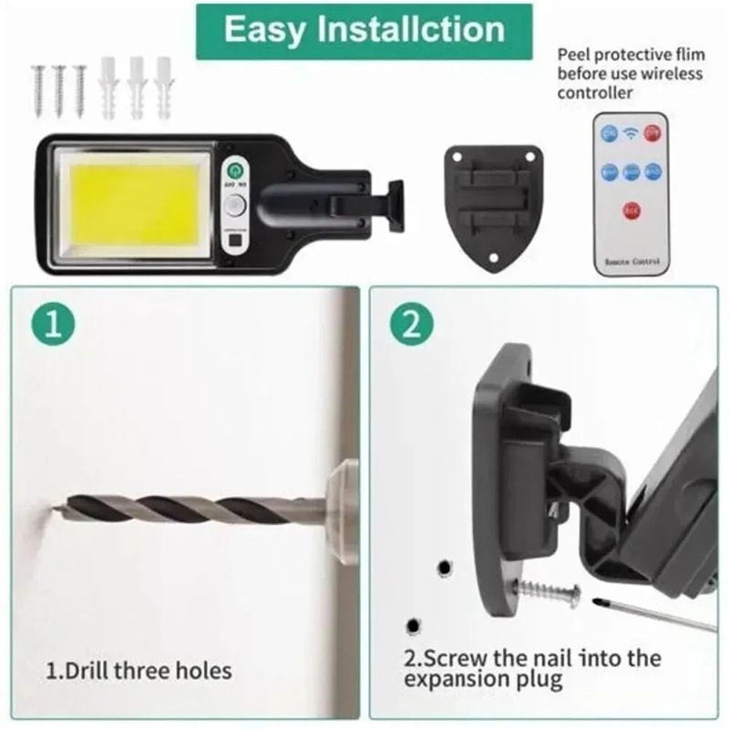 Solar Powered Outdoor LED Wall Lamp With Motion Sensor For Yard And Garden 4