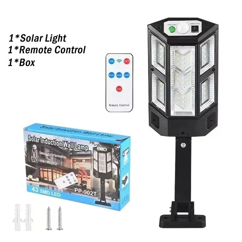 Solar Powered Outdoor LED Wall Lamp With Motion Sensor For Yard And Garden 11