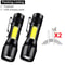 USB Rechargeable Mini COB And XPE LED Flashlight With Zoom And Pen Clip 10